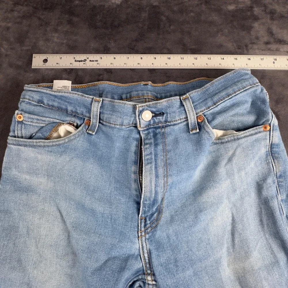 Levi's 511 Slim Fit Jeans Mens 33x32 Light Wash Blue Denim Stretch WaterLess